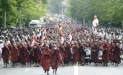 Monks march on 240907